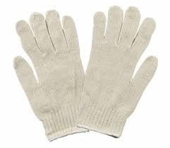 GLOVE 60 POLY 40 COTTON;13 GA BLUE OE SMALL - Latex, Supported